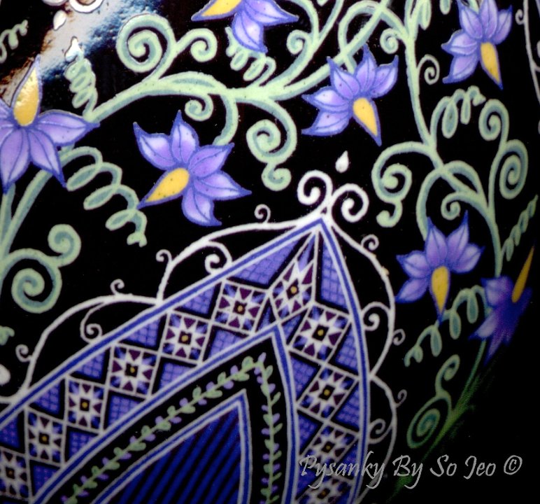 Nightshade - Solanum dulcamara Ukrainian Easter Egg Pysanky By So Jeo
